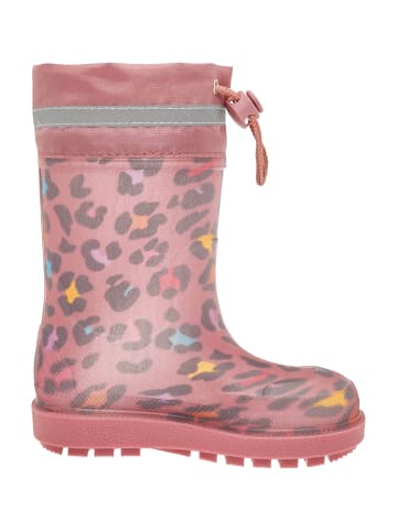 Playshoes Regenstiefel Leo-Print in rosa