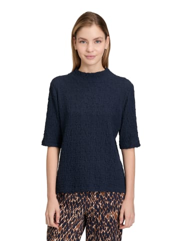Betty Barclay Strukturshirt mit Stehkragen in dunkelblau