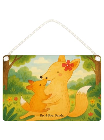 Mr. & Mrs. Panda Deko Schild Fuchs Mama Design ohne Spruch in Weiß