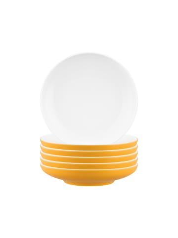Seltmann Weiden 6er Set Suppenteller Sento Home Pure Colors in ø 21,3 cm in Mango Orange