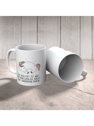 Mr. & Mrs. Panda Tasse Einhorn Nacht mit Spruch in Weiß