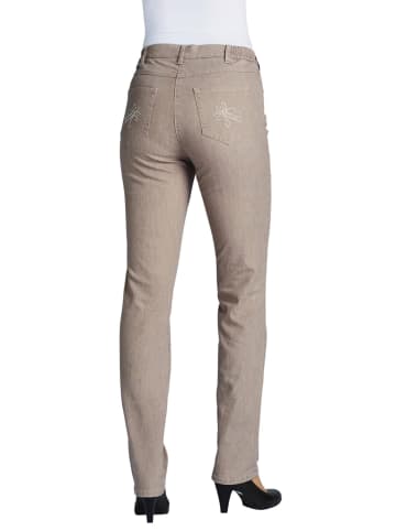 GOLDNER Jeanshose Carla in helltaupe