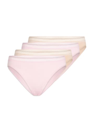 Schiesser Rio Slip Cotton Lace in Rosa / Beige