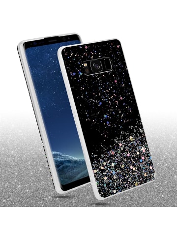 cadorabo Hülle für Samsung Galaxy S8 Glitter in Schwarz mit Glitter