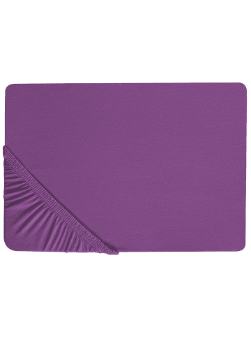 Beliani Bettlaken JANBU in Violett - (W) 180 x (H) 30 x (L) 200 cm