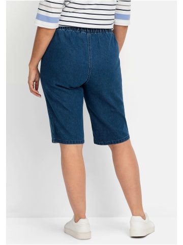 sheego Schmale Jeans-Bermudas in blue Denim