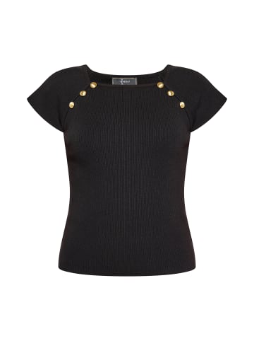 faina Shortsleeve Top in Schwarz