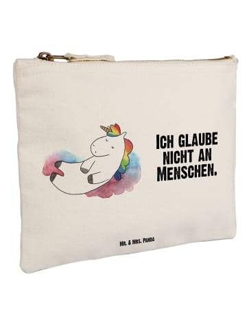 Mr. & Mrs. Panda Kulturtasche Einhorn Wolke 7 mit Spruch in Weiß