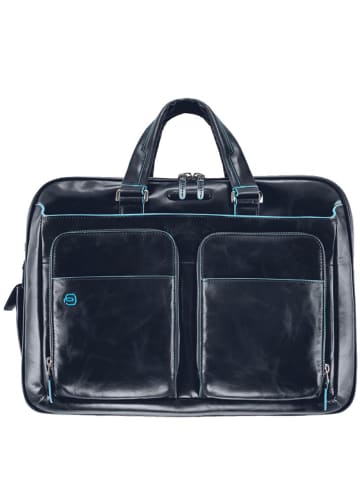 Piquadro Blue Square Aktentasche Leder 41 cm Laptopfach in nachtblau