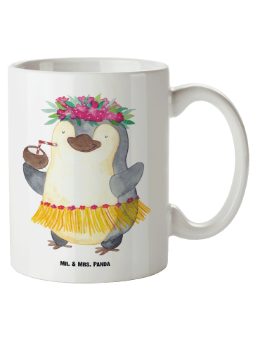 Mr. & Mrs. Panda Teetasse Pinguin Kokosnuss ohne Spruch in Weiß
