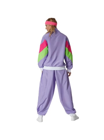 tectake Damenkostüm  Retro 80er 90er Jahre Jogginganzug Authentischer Retro-Look: Bunte