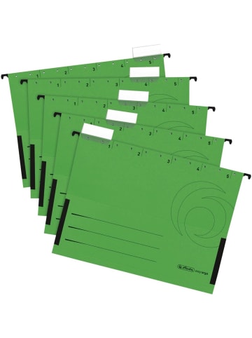 Herlitz Hängetasche 230g/qm grün Packung mit 5 Stück