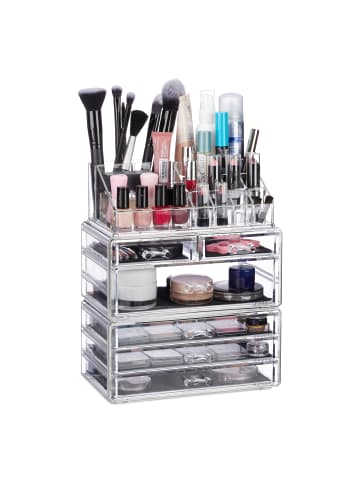 relaxdays 2x Kosmetikorganizer in Transparent