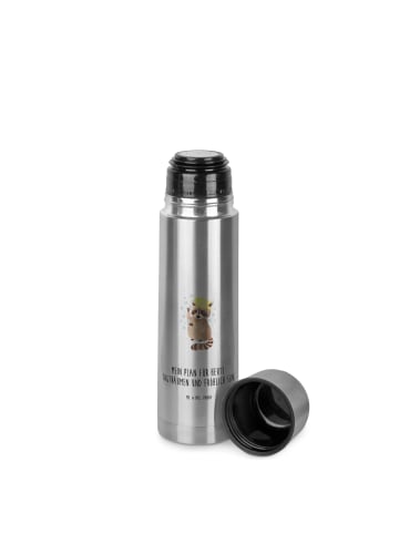 Mr. & Mrs. Panda Thermobecher Waschbär mit Spruch in Transparent
