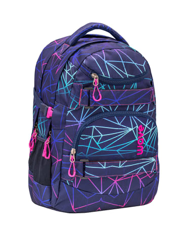 Wave Rucksack "Infinity Stripes Purple" schwarz, H 43 cm B 31 cm T 22 cm