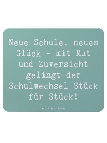 Mr. & Mrs. Panda Maus Pad Spruch Einen Schulwechsel bewältigen m... in Meeresbrise