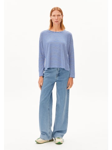 armedangels Langarmshirt Xianaa in blau weiß