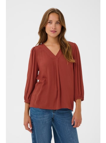 Kaffe Langarm-Bluse KAfia Regular fit in Chili Oil