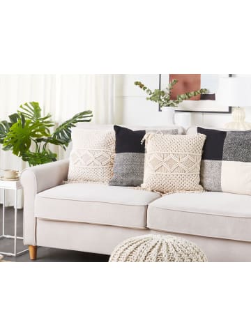 Beliani 2er-Set Dekokissen YORTAN in Beige