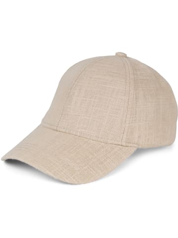 styleBREAKER Leinen Cap in Hellbraun