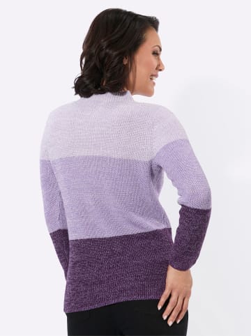 WITT WEIDEN Stehkragen-Pullover in lavendel-traube-gemustert