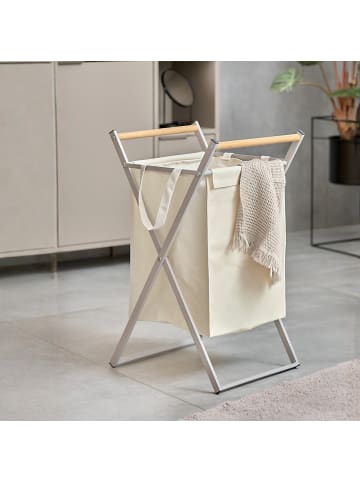 Zeller Faltbarer Wäschekorb in Beige, (B) 40 x (H) 67 x (L) 36,5 cm