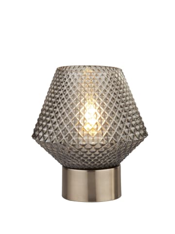 Licht-Erlebnisse Tischlampe (B)15 x (L)15 x (H)17.5 cm in Chrom Rauchgrau