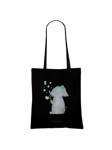 Mr. & Mrs. Panda Tote Bag Elefant Seifenblasen ohne Spruch in Schwarz