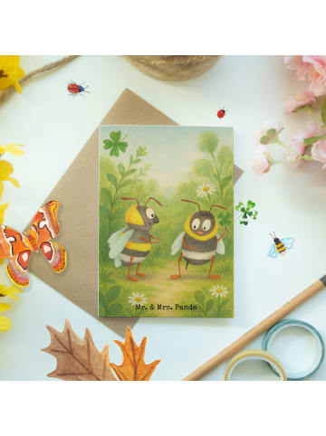 Mr. & Mrs. Panda Beileidskarte Bienen Paar Design ohne Spruch in Weiß
