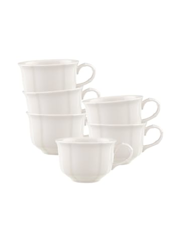 Villeroy & Boch 6er Set Teetassen Manoir 130 ml in weiß