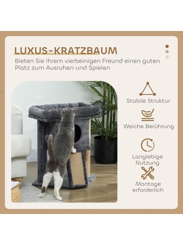 Pawhut Kratzbaum Dunkelgrau 40B x 40T x 57H cm