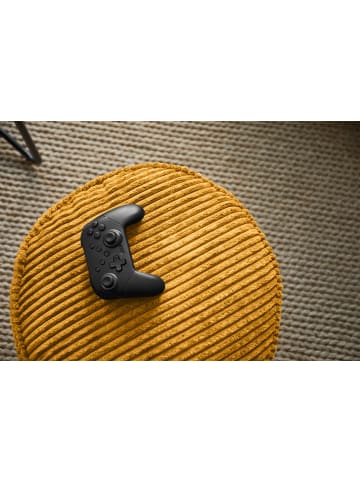 Lumaland Sitzsack-Hocker Pouf rund Cord 50l senfgelb gelb