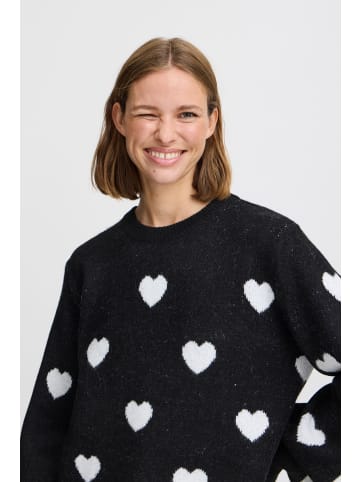 b. young BXMINYA HEART JUMPER - KNIT Relaxed fit in Off White Mix