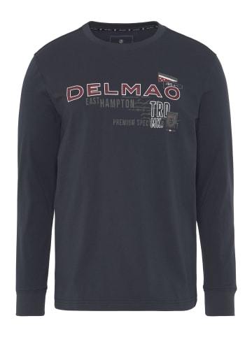 Delmao Langarmshirt in dunkelblau