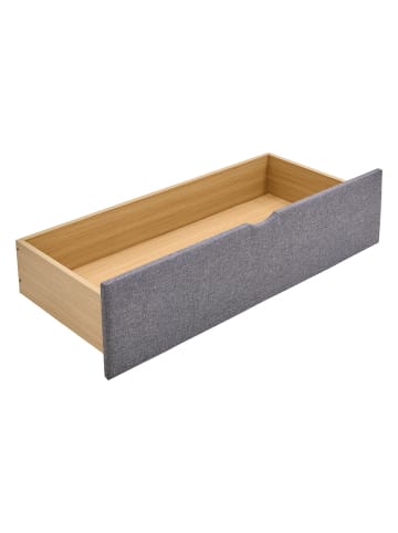Homestyle4u Bettkasten 2er Set in Grau 99x26x37 cm