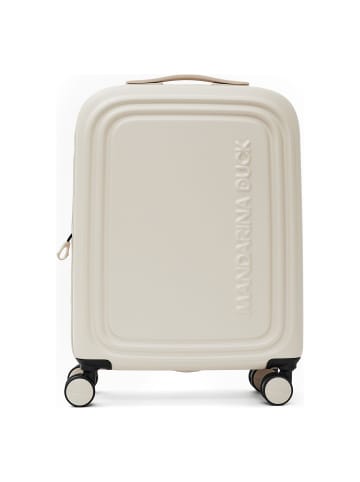 Mandarina Duck Logoduck + 4 Rollen Kabinentrolley S 55 cm in white mocha