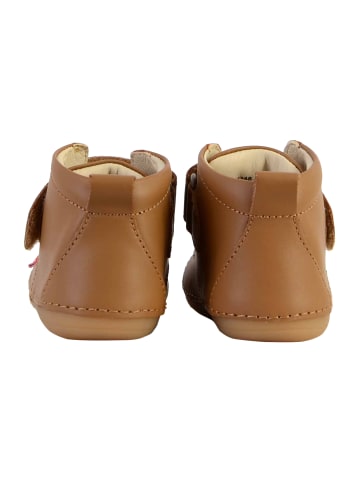 Kickers Leder-Scratch-Sneaker Kind Sabio Braun