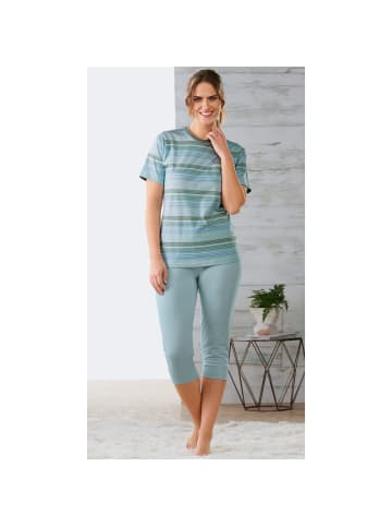REDBEST Single-Jersey Schlafanzug in hellblau/grau