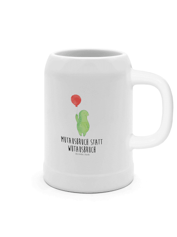 Mr. & Mrs. Panda Krug Schildkröte Luftballon mit Spruch in Weiß