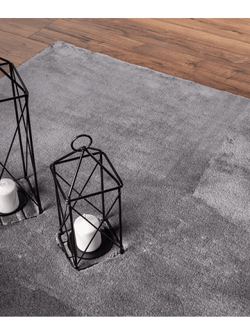 the carpet Teppich, waschbar und Anti-Rutsch in Anthrazit