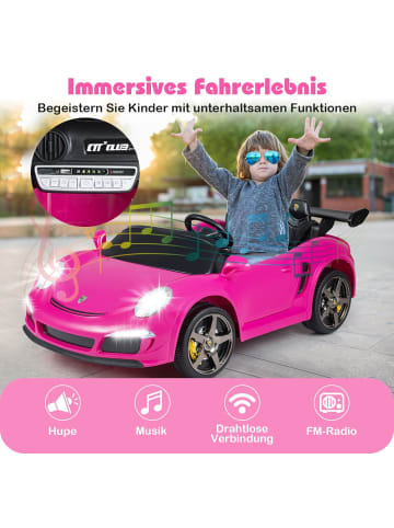 COSTWAY Kinder Elektroauto 12V ab 3 Jahren in Rosa