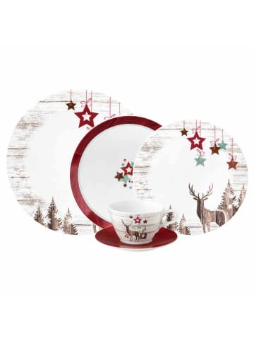 Seltmann Weiden 30er Set Kombiservice Life Christmas in weiß-braun