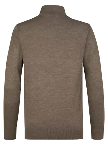 Petrol Industries Feinstrick-Pullover mit Half-Zip wheel in Grün