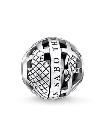 Thomas Sabo Karma Bead "schwarze Weltkugel K0262-698-11" in Silber