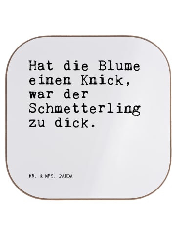 Mr. & Mrs. Panda Tischuntersetzer Hat die Blume einen... mit Spruch in Weiß