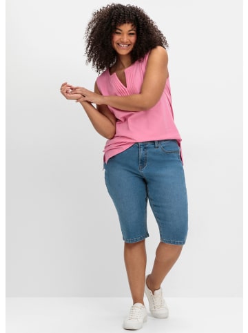 sheego Jeansbermudas in blue denim