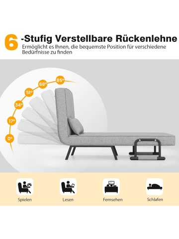 COSTWAY Schlafsessel Klappbar in Grau