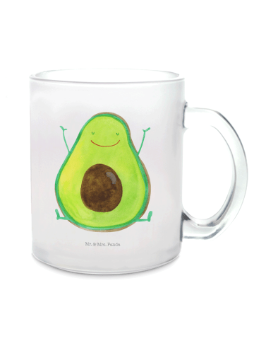 Mr. & Mrs. Panda Tee Tasse Avocado Glücklich ohne Spruch in Transparent