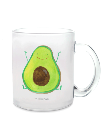 Mr. & Mrs. Panda Teetasse Avocado Glücklich ohne Spruch in Transparent