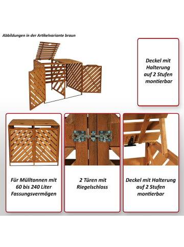 MCW XL 2er-/4er-Mülltonnenverkleidung J44, Grau